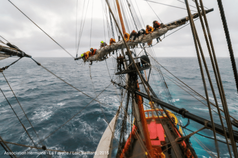 serrage de voile et gite