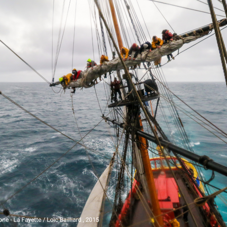 serrage de voile et gite