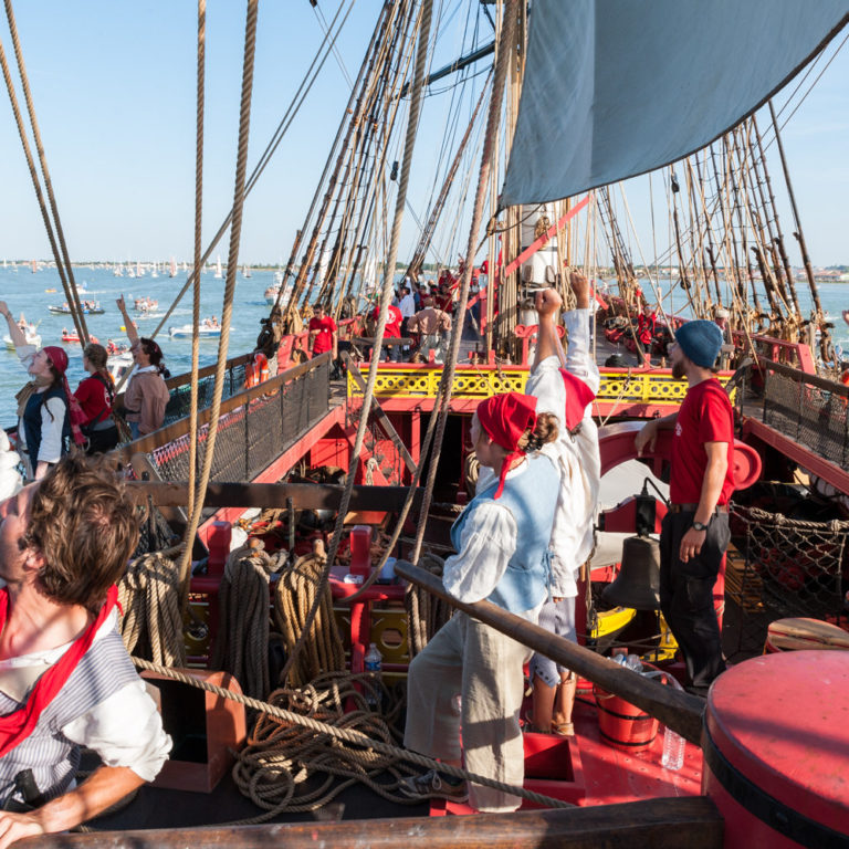 Première sortie de L’Hermione en mer 7 septembre 2014