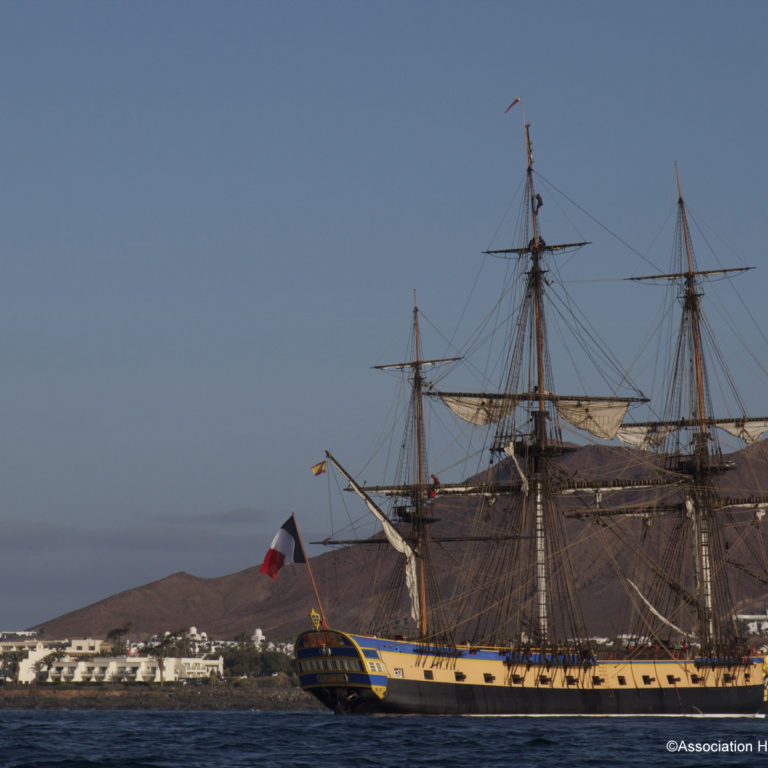 LHermione au mouillage devant lanzarote