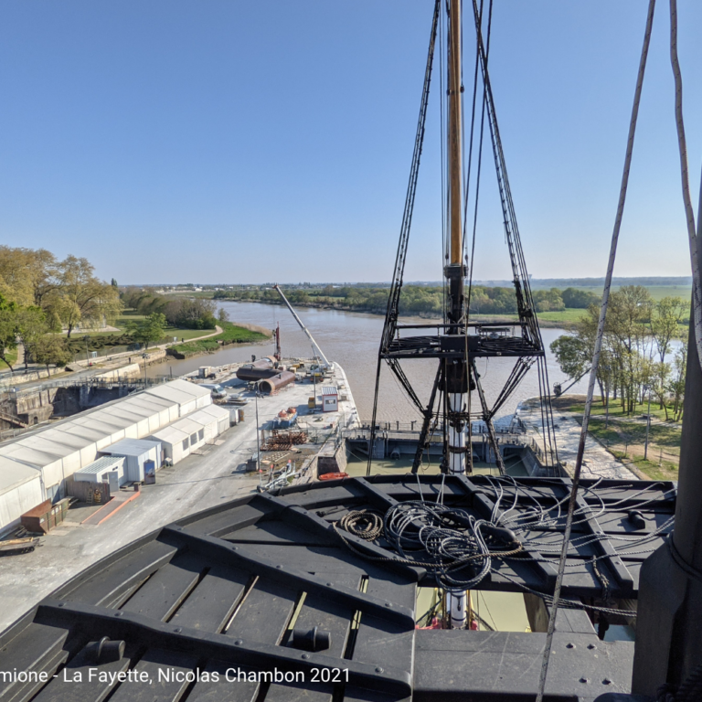 Plateaux de hunes de L’Hermione