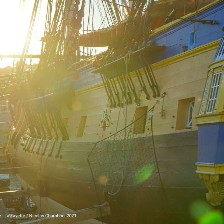 Coucher de soleil sur L’Hermione (2)