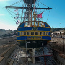 Maquette d'Exposition de l'Hermione · Frégate en Bois · Qualité Musée