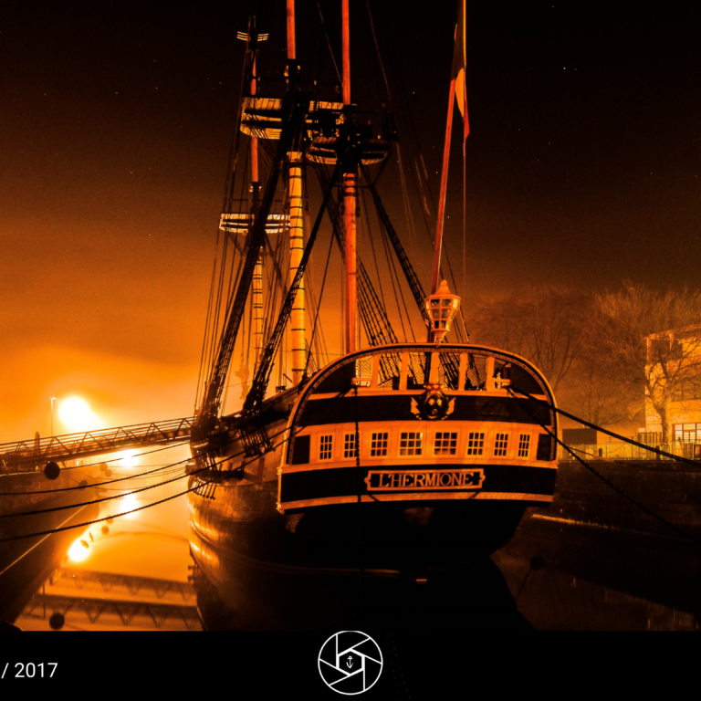 L’Hermione de nuit ©Jean-françois Vautard