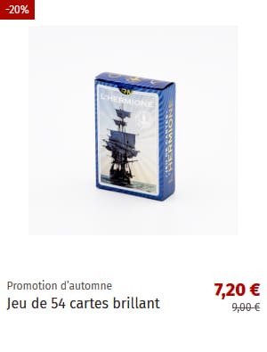 Jeu de 54 cartes brillant Hermione